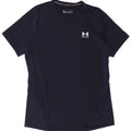 Under Armour Mens Heat Gear T-Shirt Top Large Navy Blue Polyester