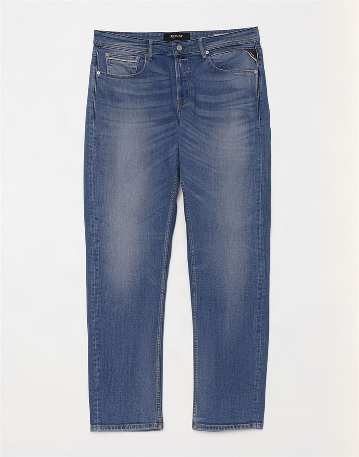 Replay Mens Grover Slim Jeans W33 L29 Blue Cotton