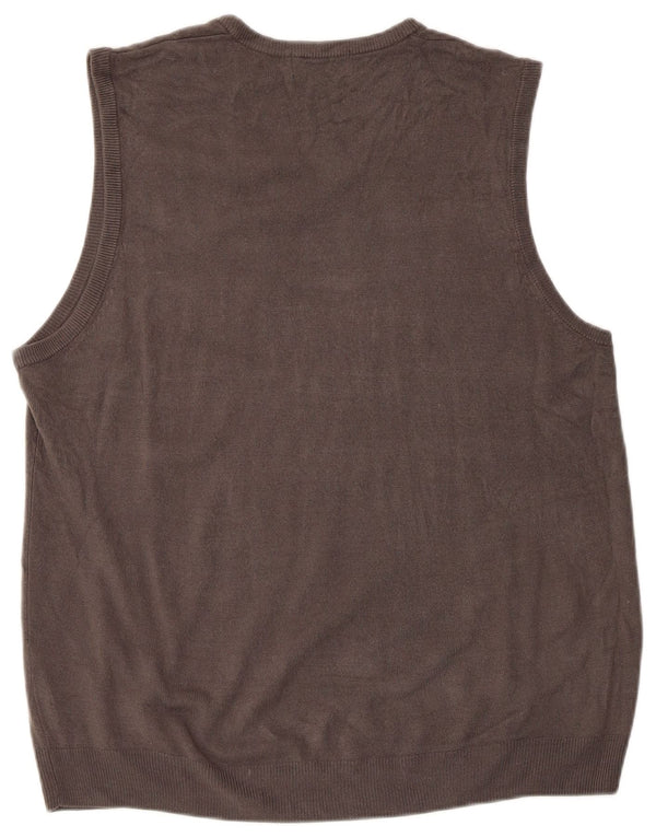 Marks & Spencer Mens Blue Harbour Vest Tank Top XL Grey Acrylic