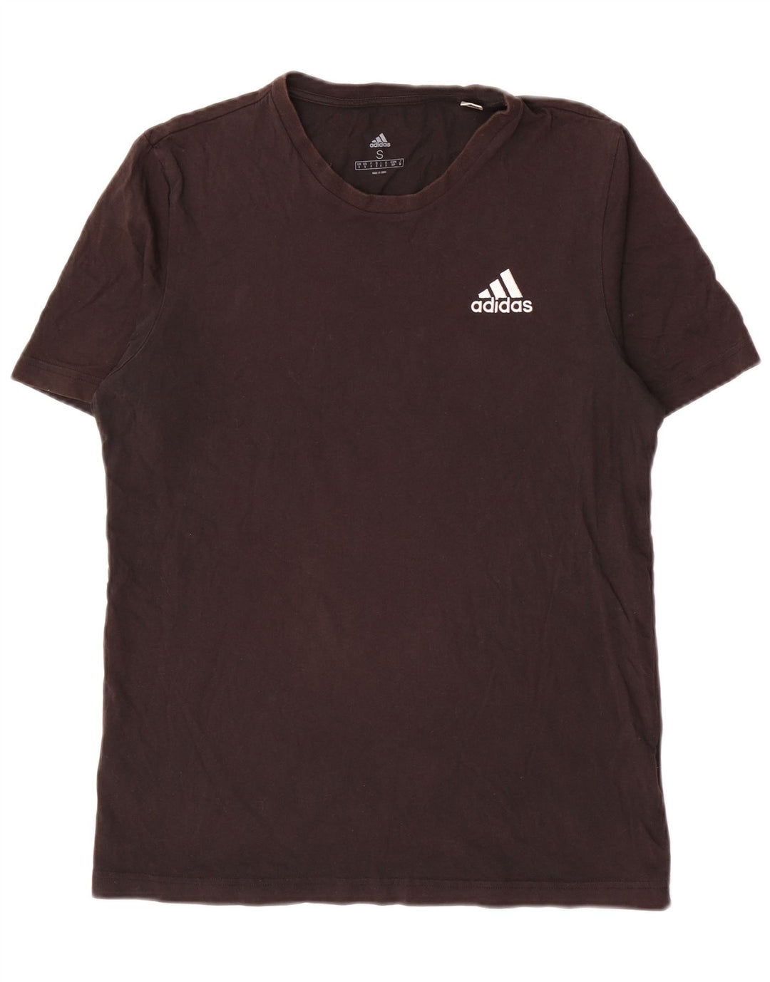ADIDAS Herren T-Shirt Top Small Schwarz Baumwolle