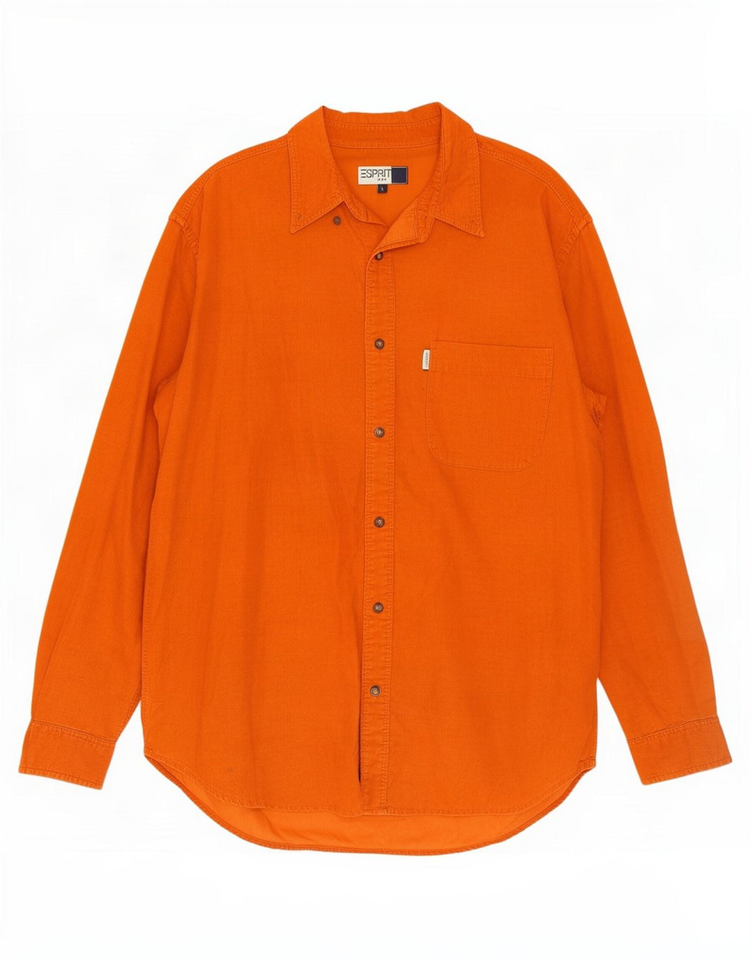 Esprit Mens Corduroy Shirt Large Orange