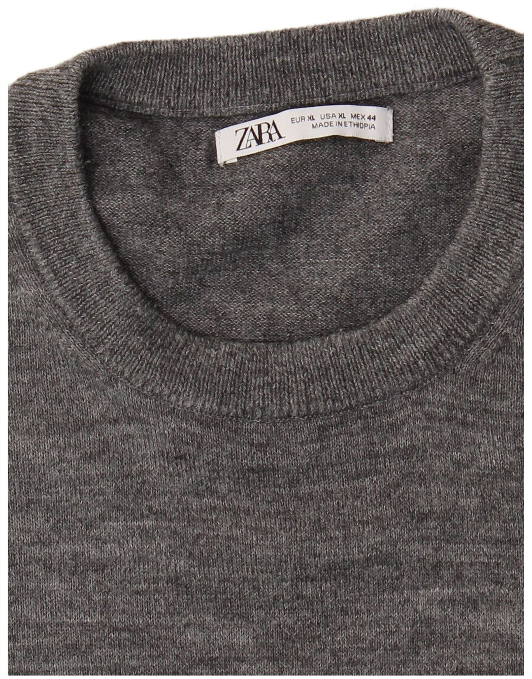 Zara Pull ras du cou pour homme XL Gris