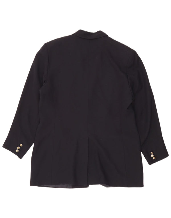 Chaqueta Blazer De 2 Botones Para Mujer Valentino IT 50 XL Viscosa Azul Marino