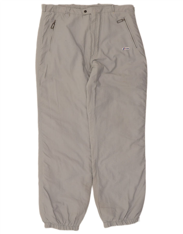 K-Way Mens Ski Trousers IT 48 Medium W38 L31 Grey Polyamide