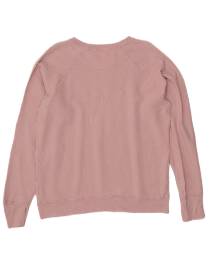 CHAMPION Womens Graphic Sweatshirt Jumper UK 16 Large Pink Polyester