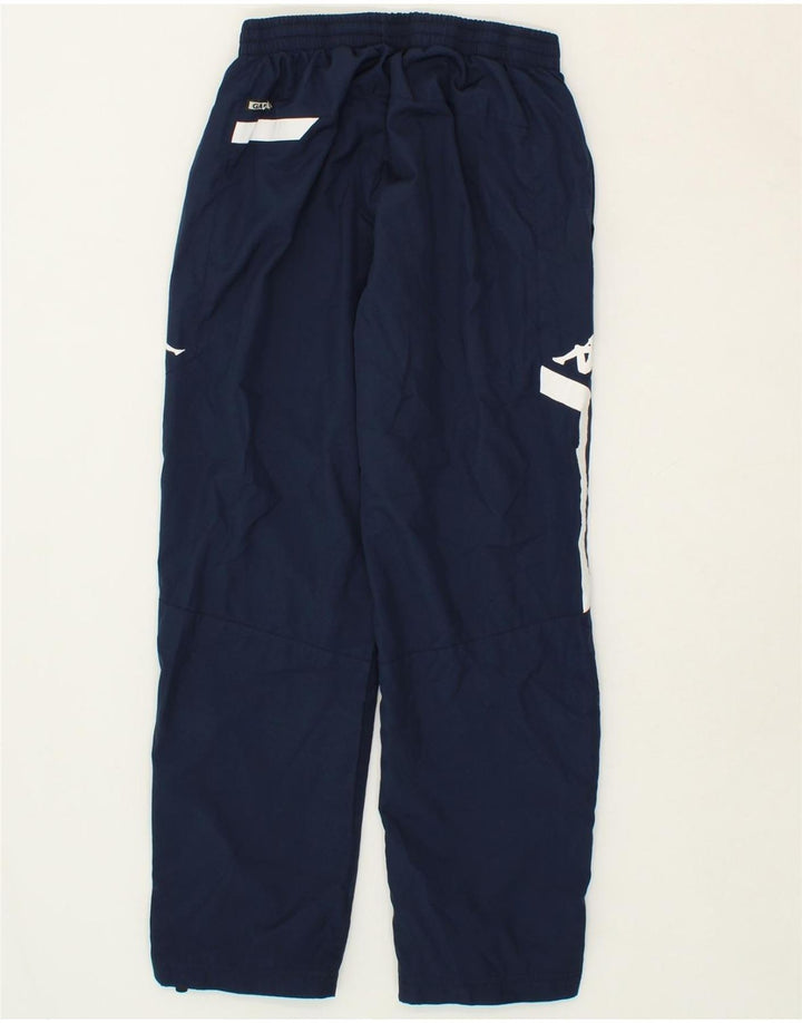 KAPPA Boys Graphic Tracksuit Trousers 11-12 Years  Navy Blue Polyester Vintage Kappa and Second-Hand Kappa from Messina Hembry 