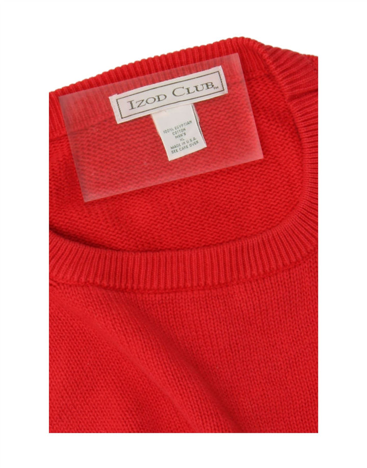 IZOD Mens Crew Neck Jumper Sweater XL Red Cotton Vintage Izod and Second-Hand Izod from Messina Hembry 