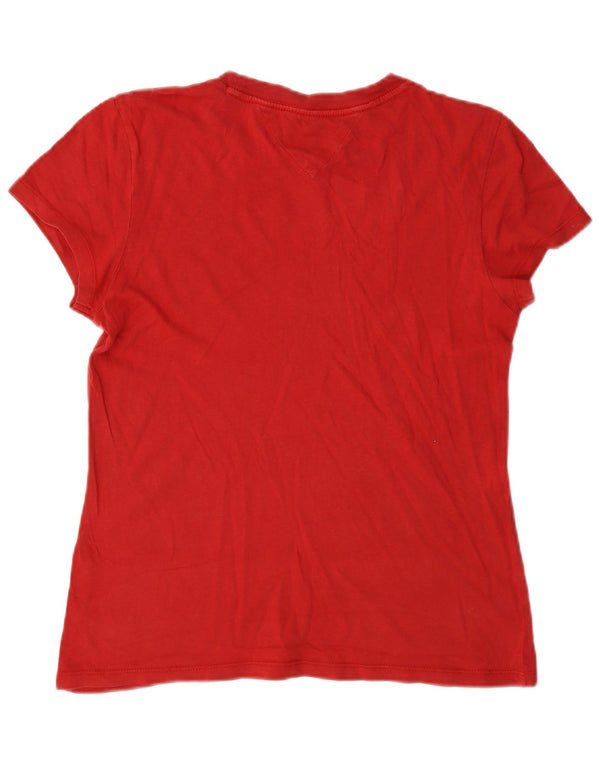 Γυναικείο γραφικό μπλουζάκι Tommy Hilfiger Top UK 10 Small Red
