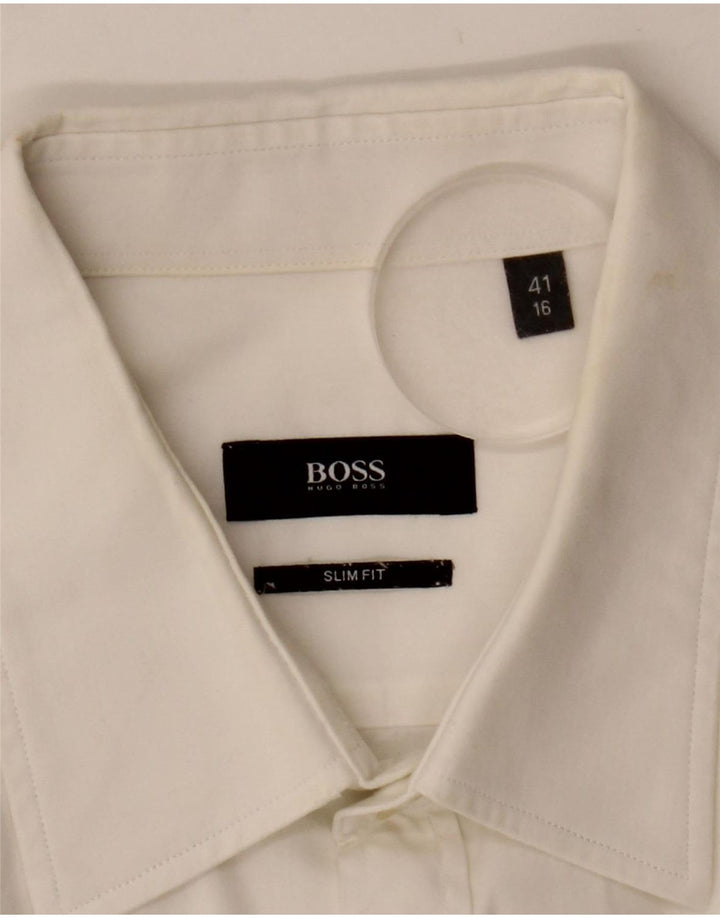 Hugo Boss Herre Slim Fit Skjorte Large White
