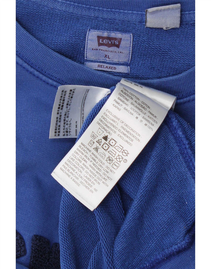 Levi's Mens Relaxed Graphic Sweatshirt Jumper XL Blue Cotton