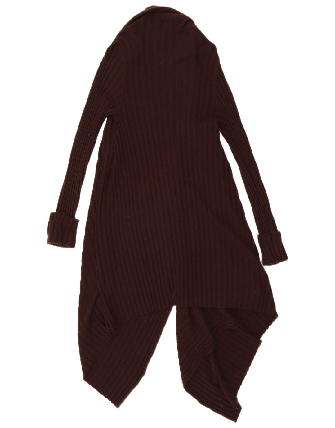 Marks & Spencer Womens Asymmetric Cardigan Sweater UK 8/10 Small Brown