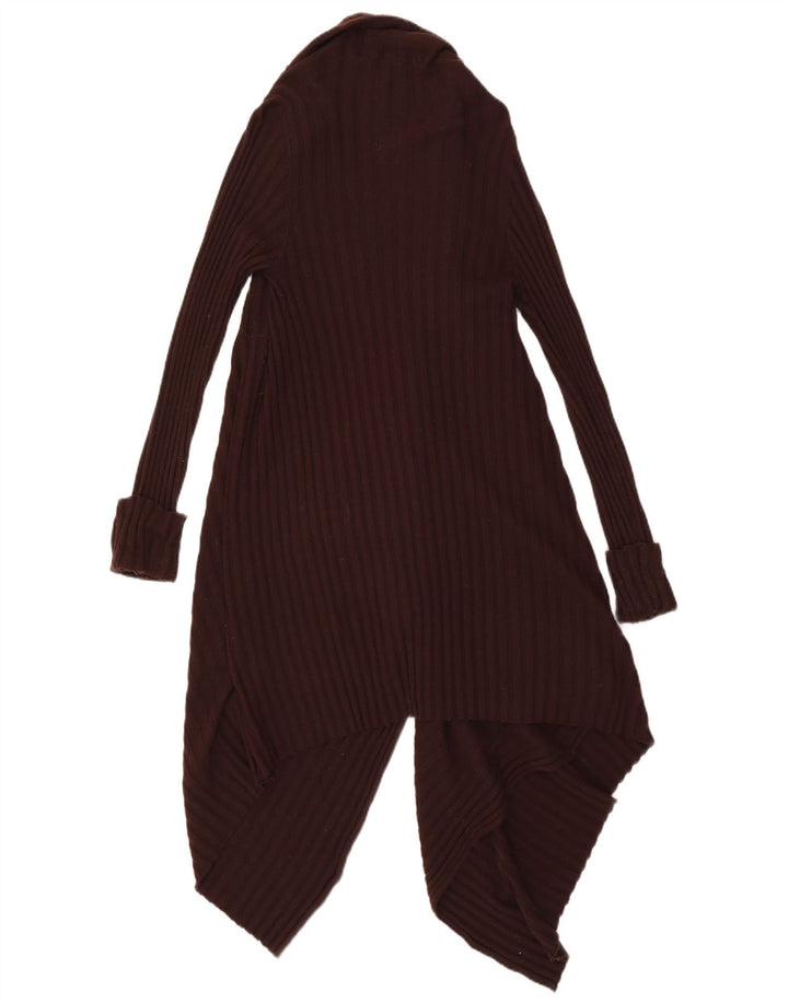 Marks & Spencer Womens Asymmetric Cardigan Sweater UK 8/10 Small Brown