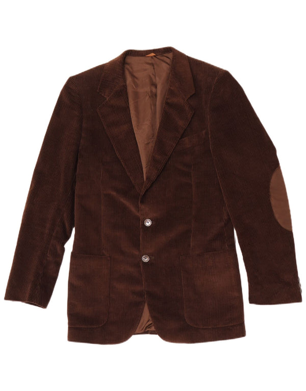 Vintage Herren 2 Knopf Cord Blazer Jacke UK 36 Small Brown