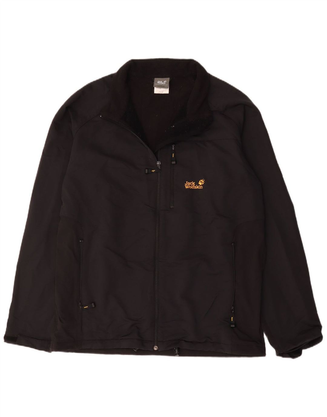 Jack Wolfskin Mens Windbreaker Jacket UK 46/48 2XL Black Polyester