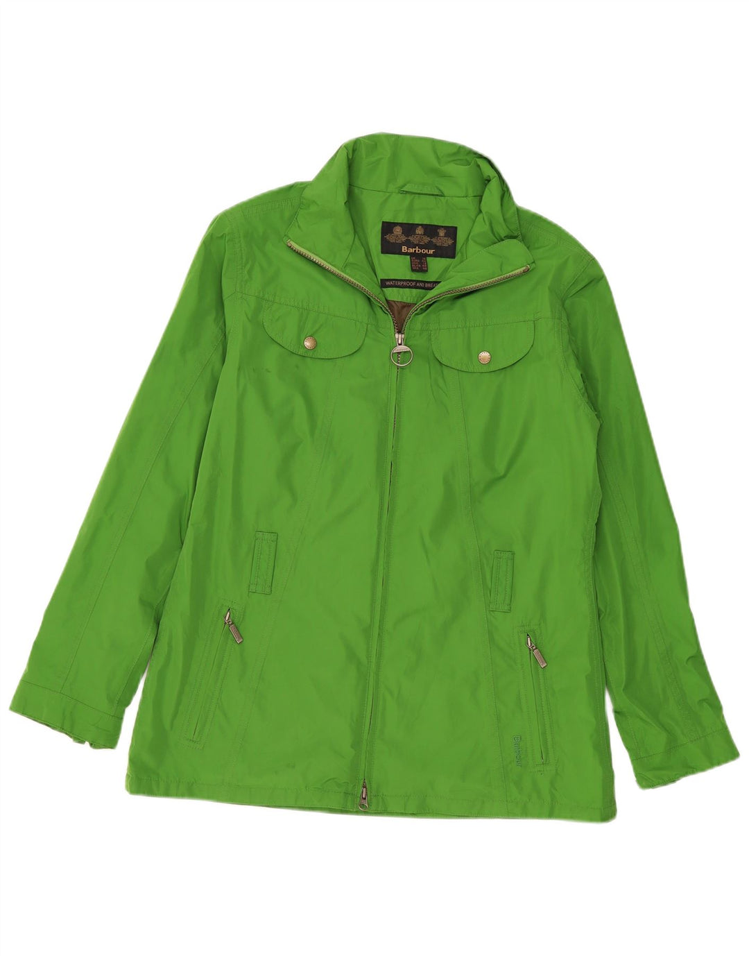 Женская дождевик Barbour UK 16, большой зеленый полиэстер
