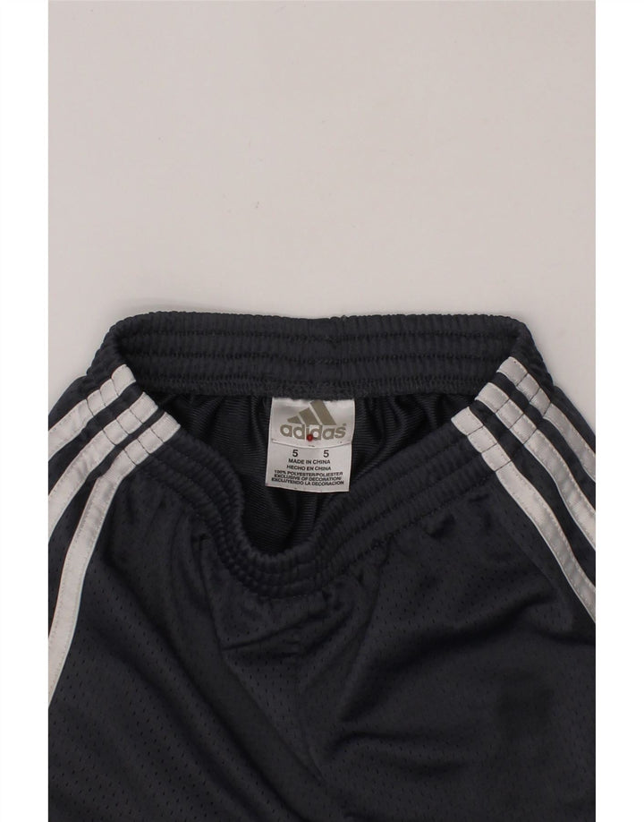 ADIDAS Boys Sport Shorts 4-5 Years Grey Polyester