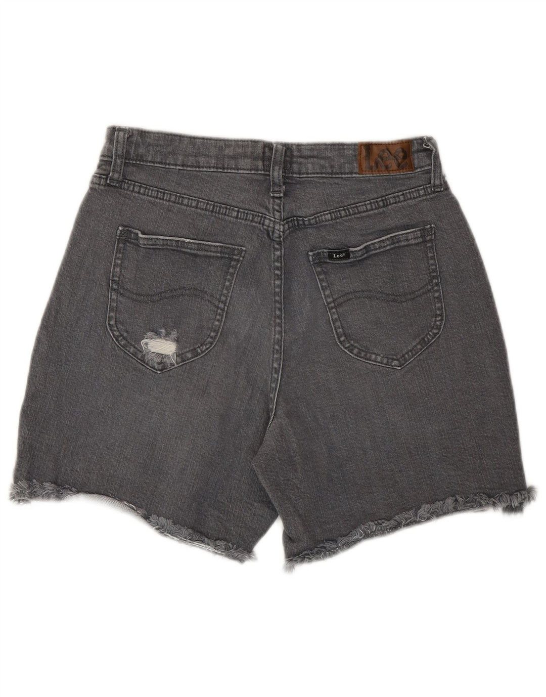 Lee Womens Distressed Denim Shorts US 4 Small W27 Grey Cotton