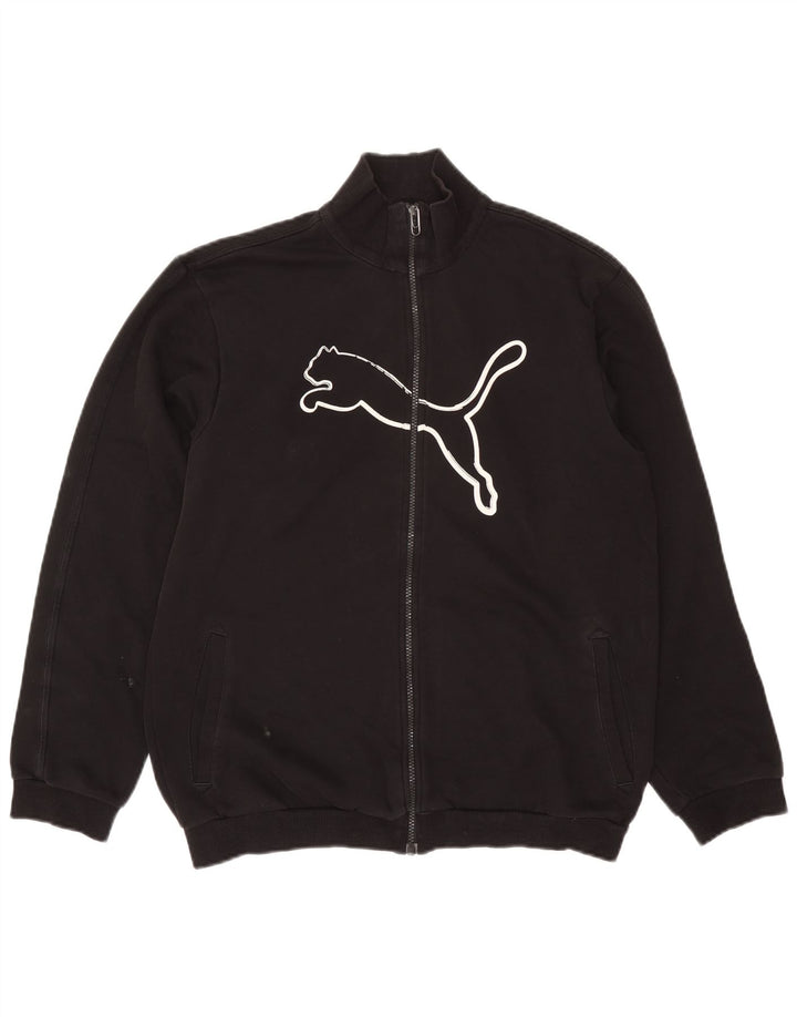 Puma Boys Graphic Tracksuit Top Jacket 15-16 Years Black