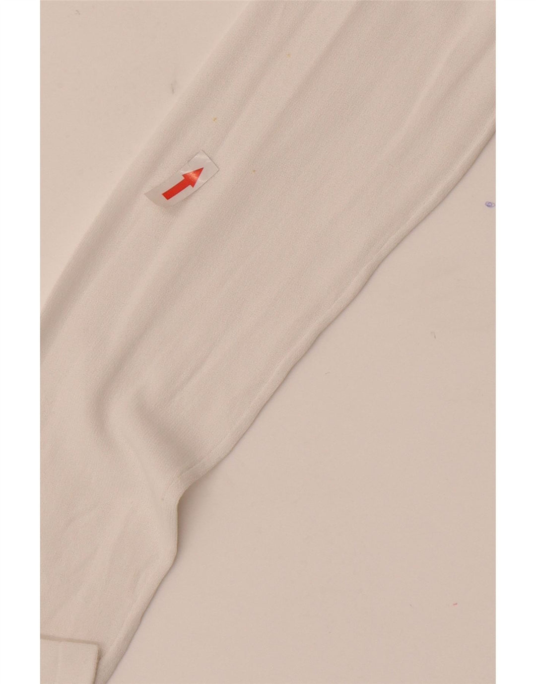 Zara Mujer Top Transparente Manga Larga UK 42 Viscosa Blanca Mediana