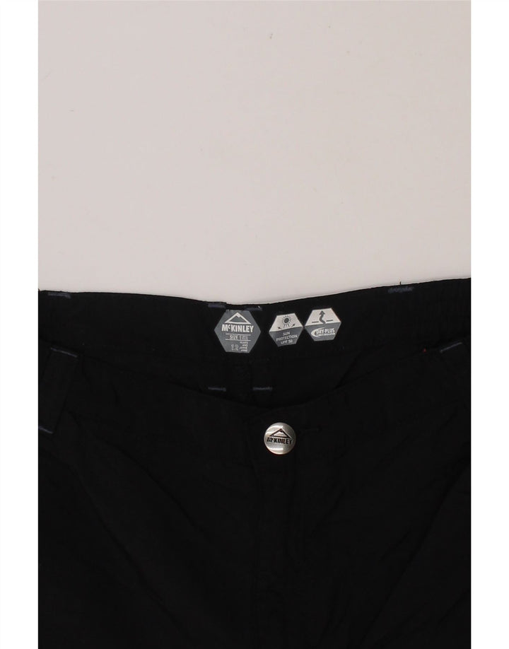 MCKINLEY Boys Chino Shorts 11-12 Years W26  Black Polyamide Vintage McKinley and Second-Hand McKinley from Messina Hembry 