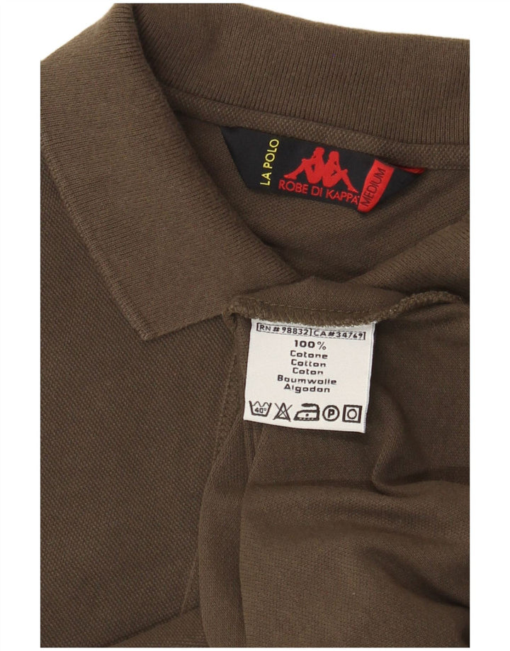 Męska koszulka polo Kappa, średnia bawełna khaki