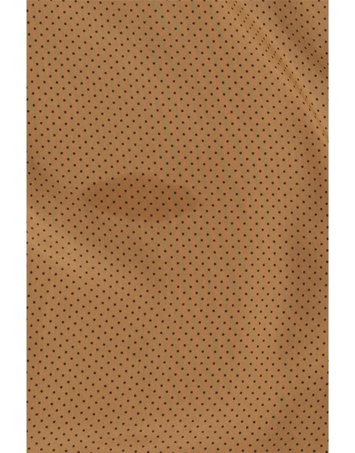 Ravens Womens Oversized Shirt UK 10 Small Brown Spotted Polyester