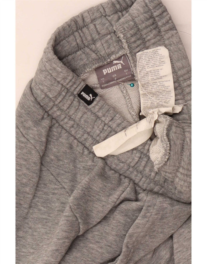 Pantaloncini sportivi da uomo Puma Large in cotone grigio