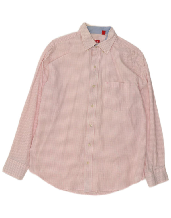 Chemise Homme Izod Coton Vichy Rose Moyen