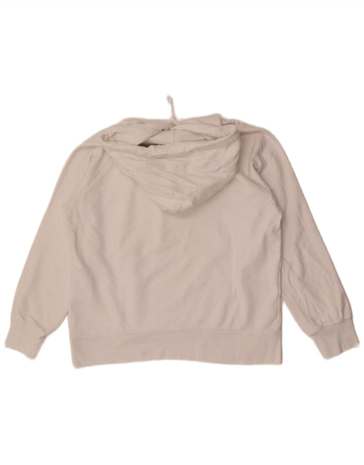Levi's Womens Graphic Hoodie Jumper UK 14 Medium White Cotton
