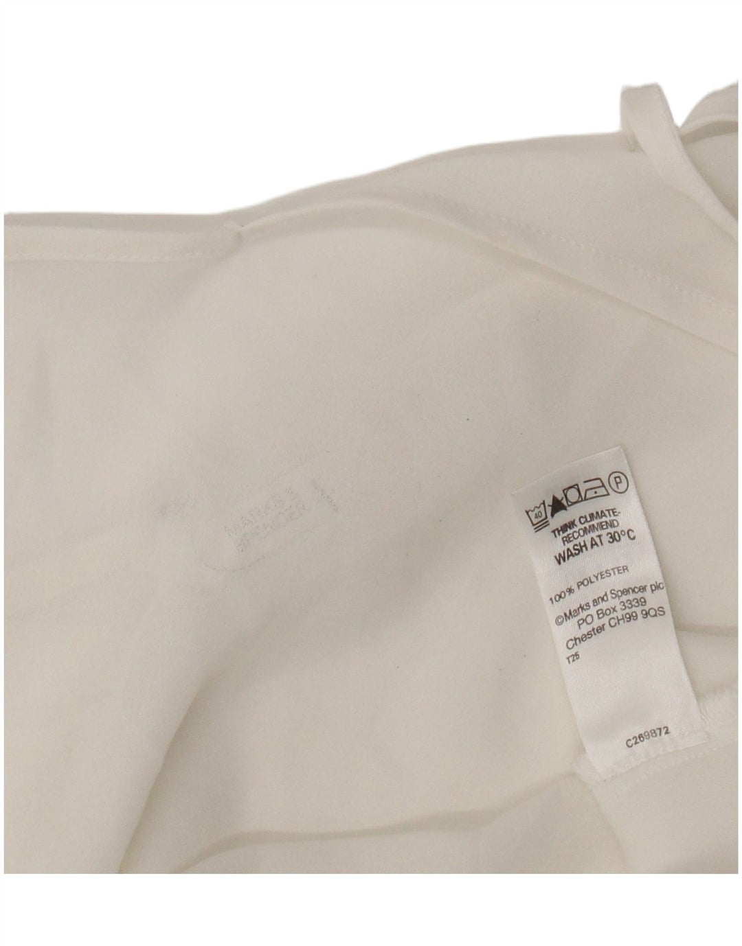 Marks & Spencer Haut caraco transparent pour femme UK 12 Polyester blanc moyen