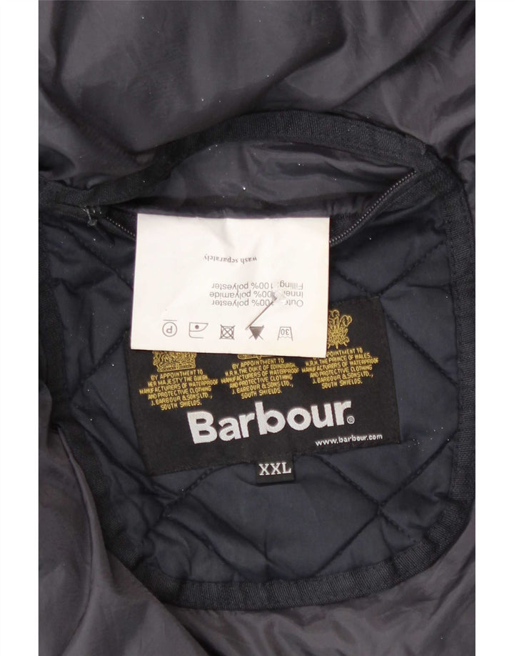 Męska pikowana kurtka Barbour UK 44 2XL Granatowy poliester