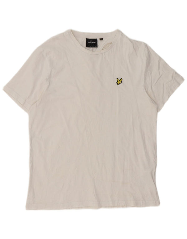 Lyle & Scott Mens T-Shirt Top Large White Cotton