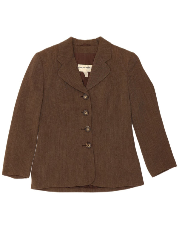 Pierre Cardin Veste blazer 4 boutons pour femme UK 14 Marron moyen