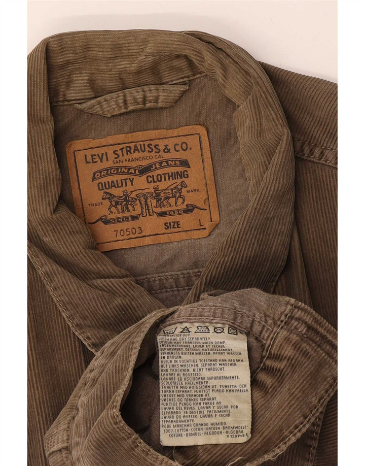 Levi's Womens Corduroy Jacket UK 40 Large Brown Cotton