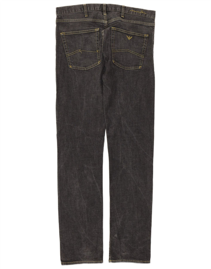 ARMANI Mens Straight Jeans W33 L32  Grey Cotton