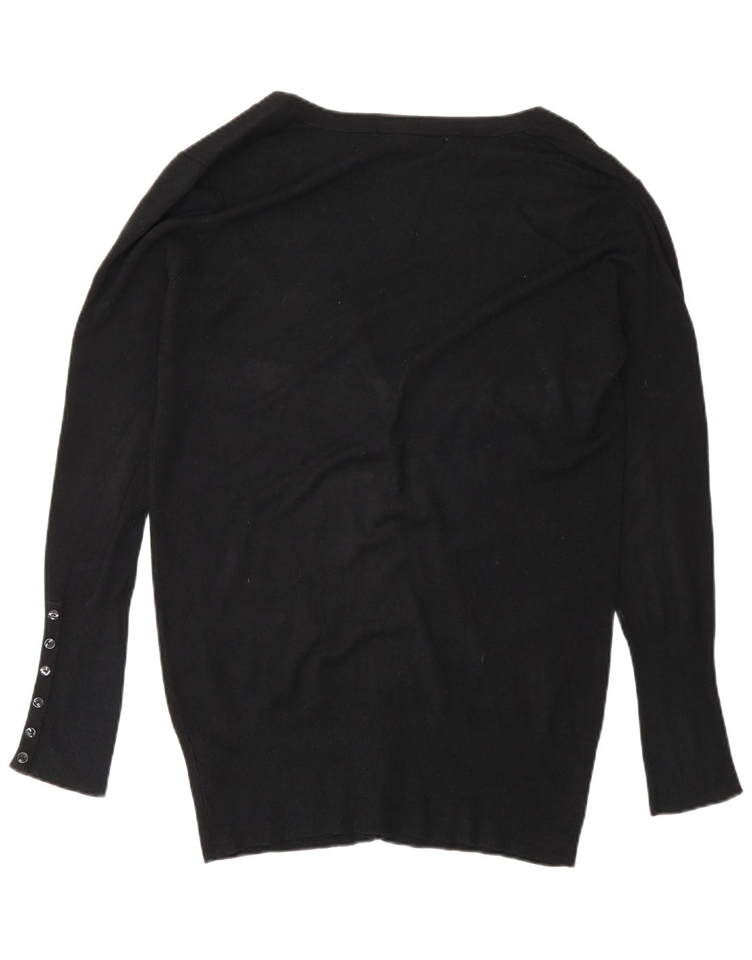 Zara Dame Cardigan Sweater UK 16 Large Black Rayon
