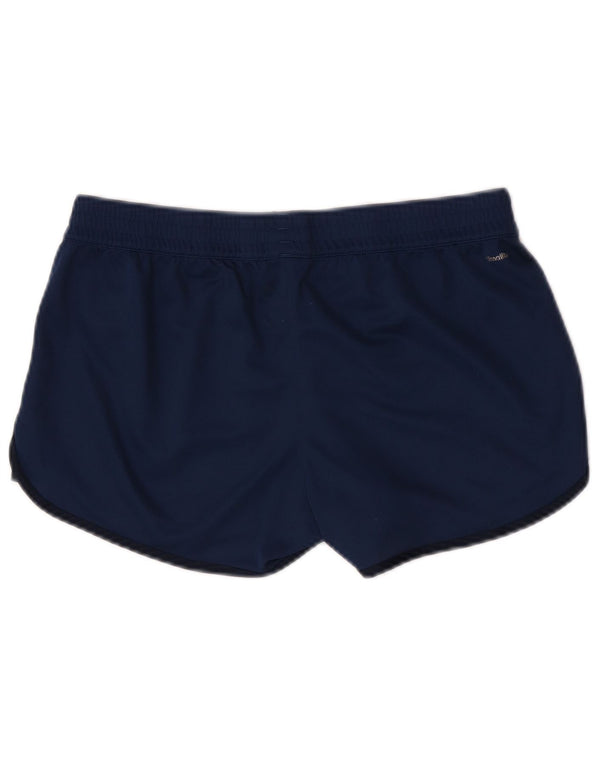 Adidas Womens Climalite Sport Shorts UK 12/14 Médio Azul Marinho Poliéster