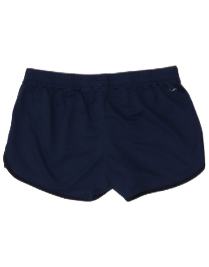 Adidas Womens Climalite Sport Shorts UK 12/14 Medium Navy Blue Polyester