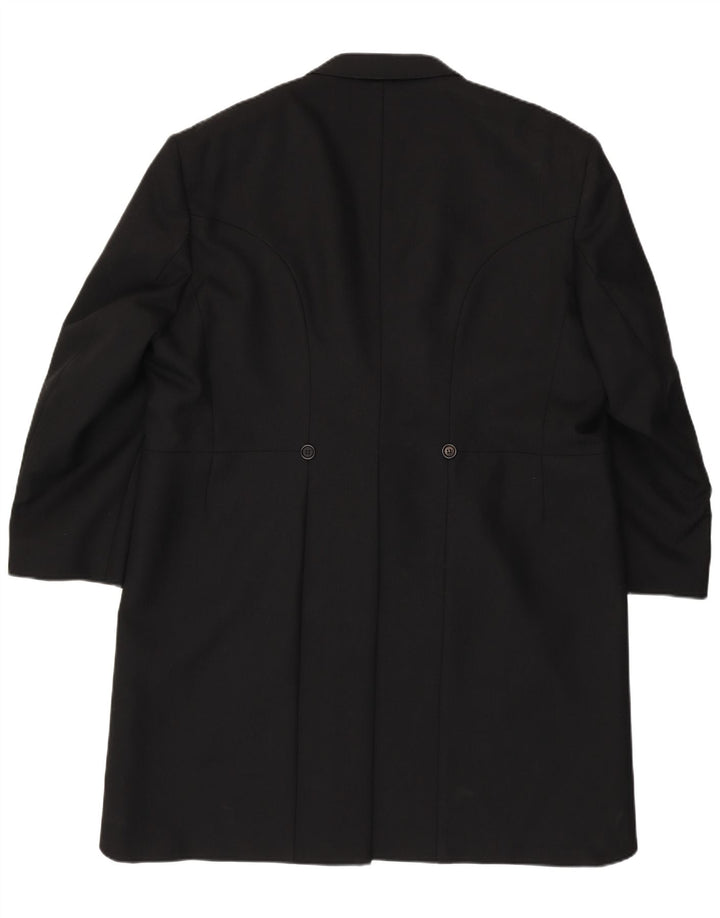 Torre Mens Tailcoat Blazer Jacket UK 50 5XL Black Wool