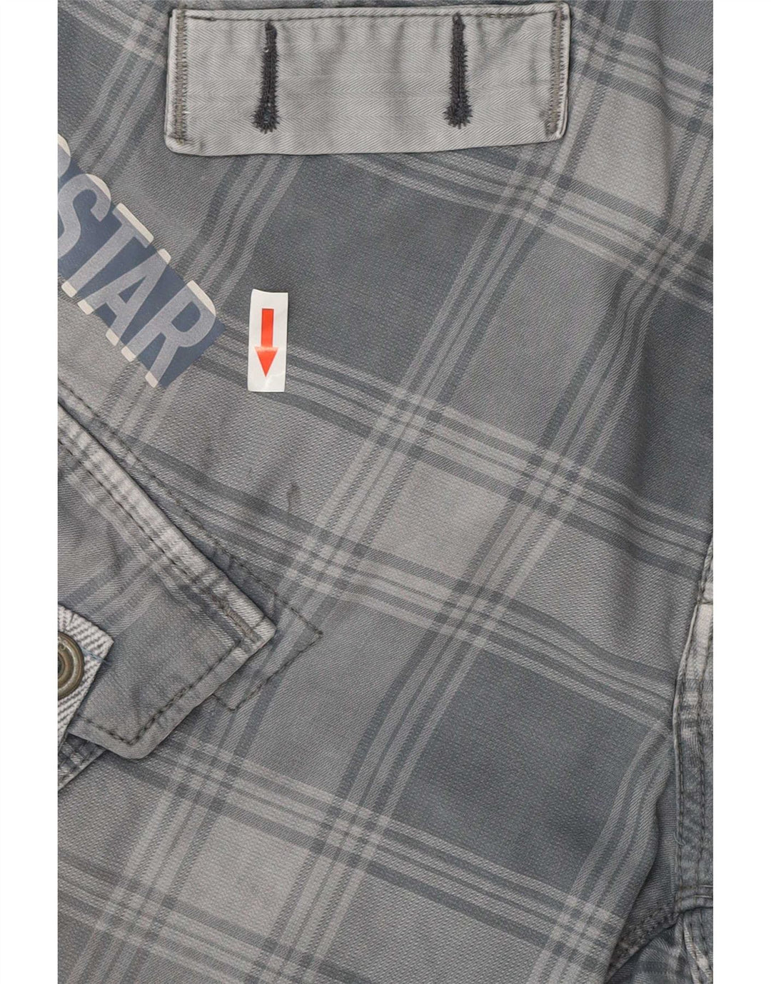 Pantalones cortos tipo cargo G-Star para hombre W32 Algodón a cuadros gris medio