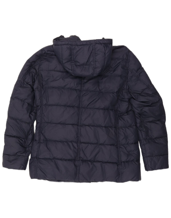 Jachetă căptușită cu glugă pentru bărbați Herno UK 38 Medium Bleumarin