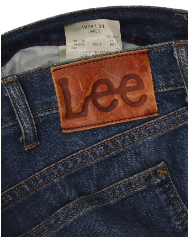 Lee Mens Daren Straight Jeans W38 L28 Blue Cotton