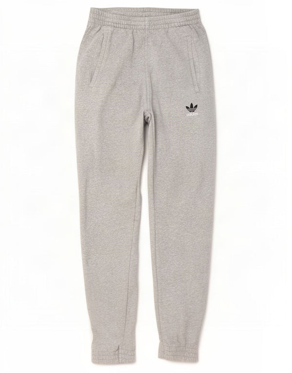 Adidas Mens Graphic Tracksuit Trousers Joggers Small Grey Flecked Cotton
