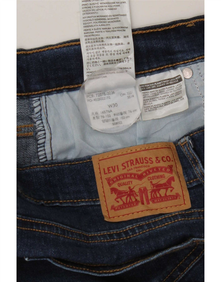 Levi's Damen-Jeansshorts mit hohem Bund, W30, mittelblaue Baumwolle