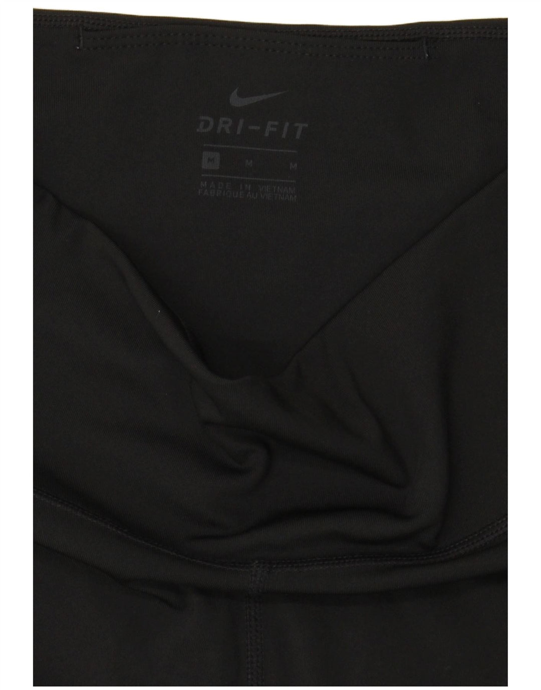 NIKE Womens Dri Fit Graphic Leggings UK 12 Medium  Black