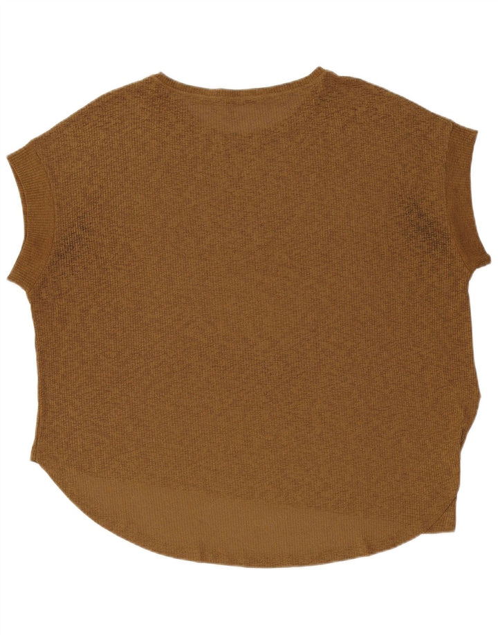 Zara Womens Blouse asymétrique surdimensionnée Top UK 16 Large Kaki
