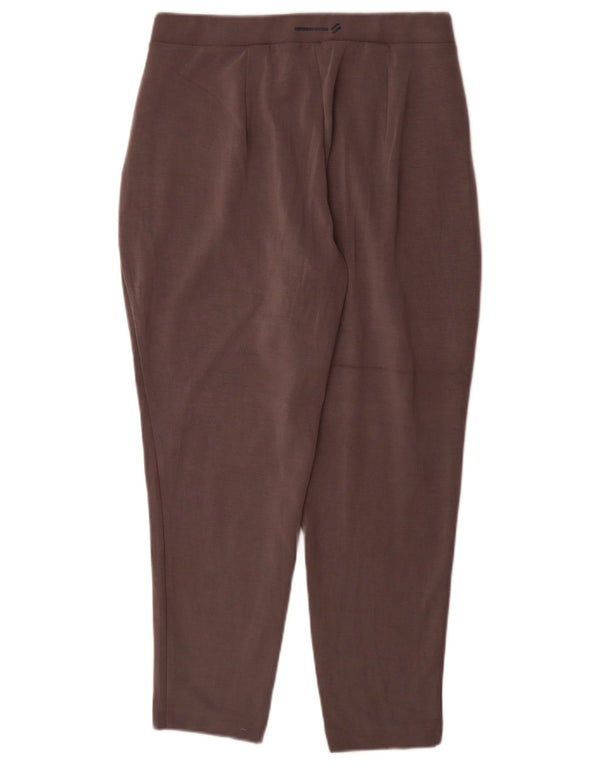 Superdry Womens Tapered Cropped Trousers UK 14 Large W34 L27 Grey Modal