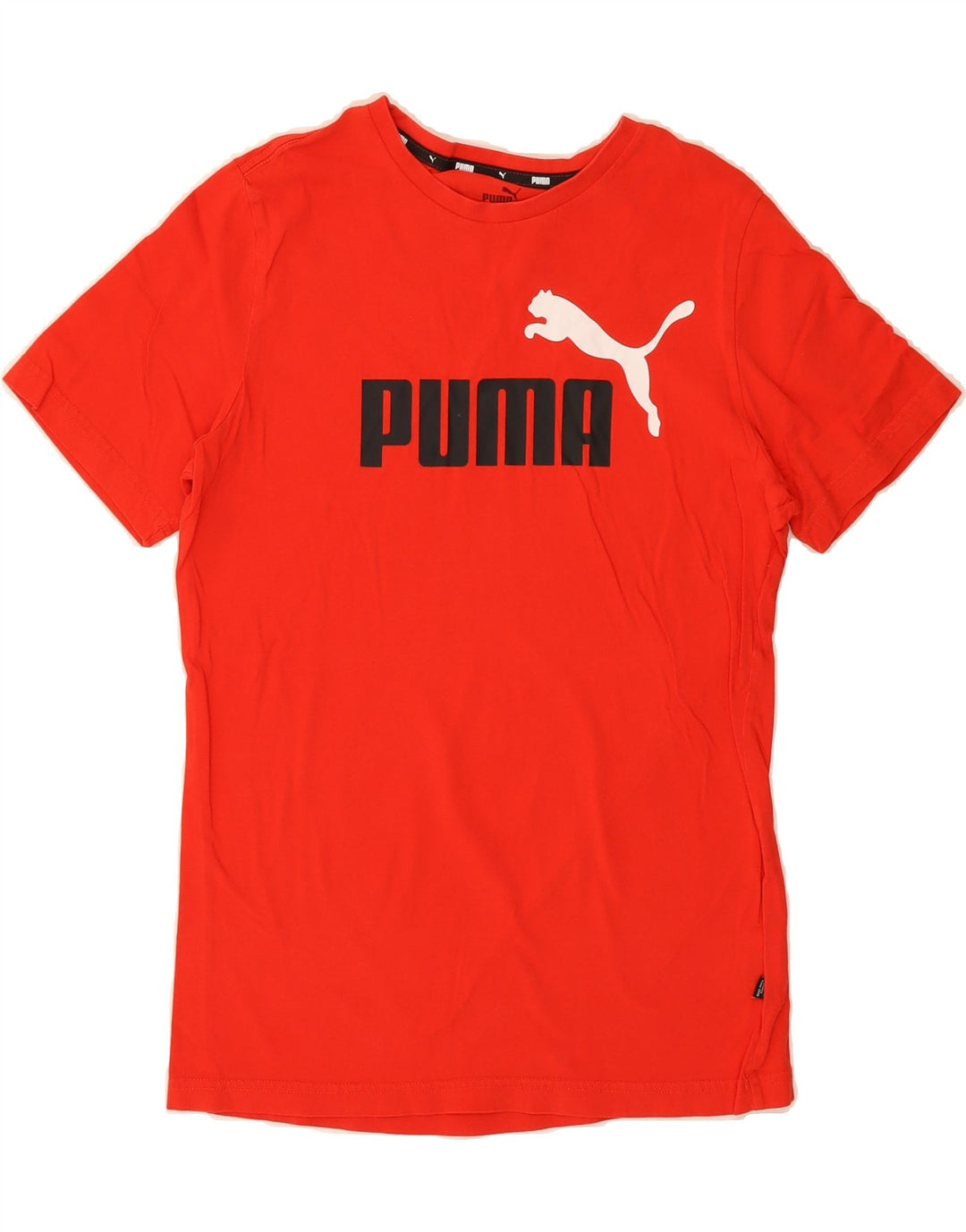 PUMA Mens Graphic T-Shirt Top Small Red Cotton Vintage Puma and Second-Hand Puma from Messina Hembry 