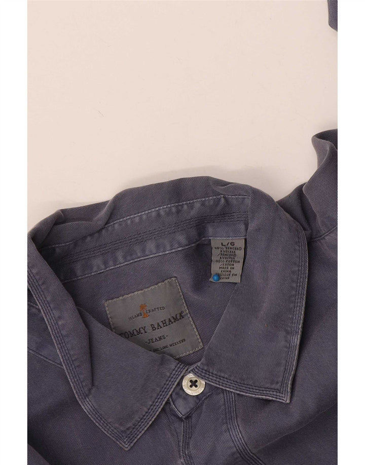 Tommy Bahama Chemise Homme Large Bleu Marine Coton