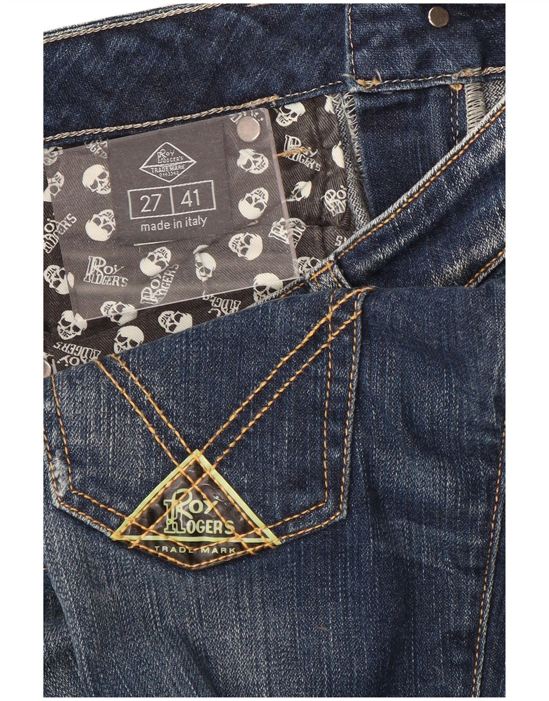 Roy Rogers Dame Slim Jeans IT 41 Small W27 L32 Blå Bomuld